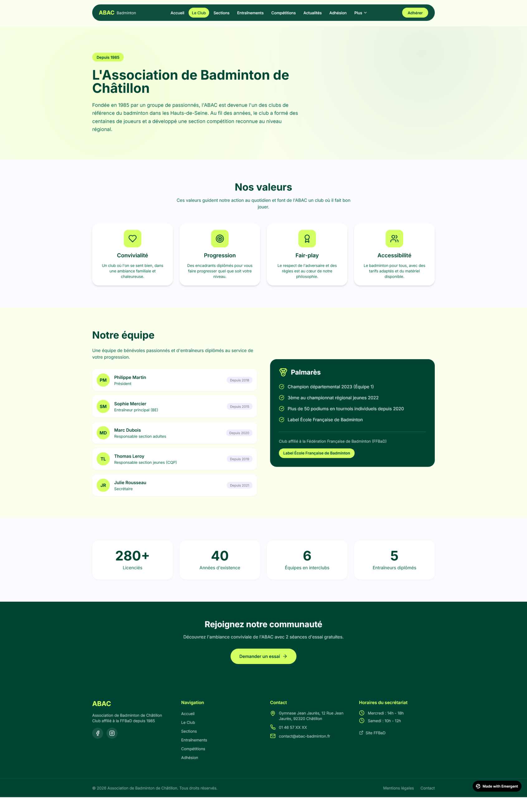 Page LeClub Club badminton Page LeClub Club badminton