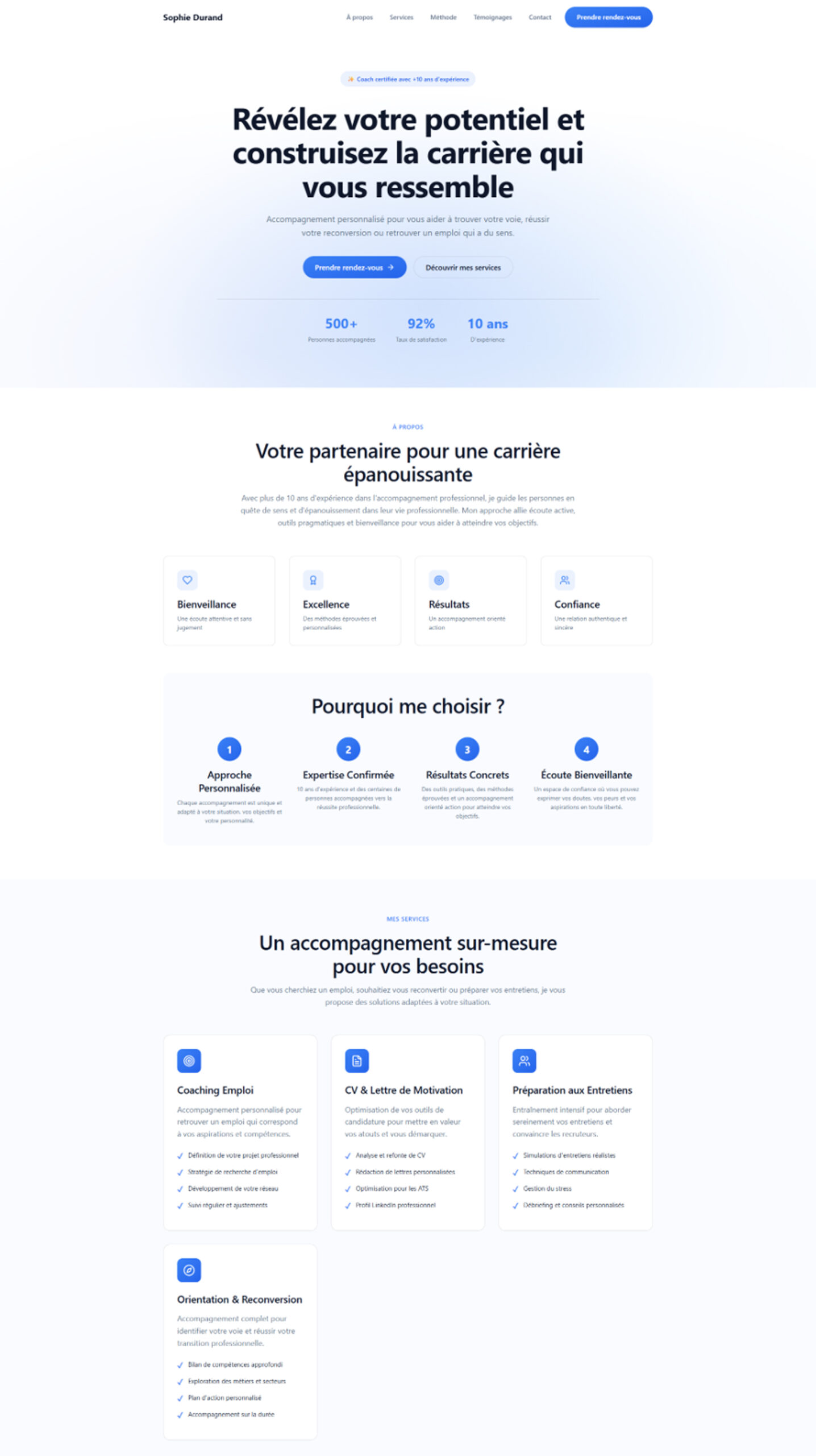 SiteCoach Page Site Coaching vie professionnel